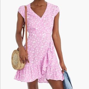NWT JCrew Lavender Spring Floral Wrap Dress